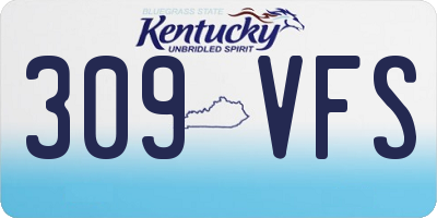 KY license plate 309VFS