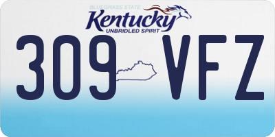 KY license plate 309VFZ