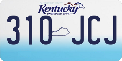 KY license plate 310JCJ