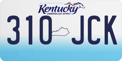 KY license plate 310JCK