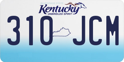 KY license plate 310JCM