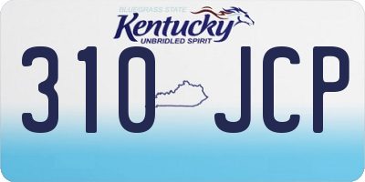 KY license plate 310JCP