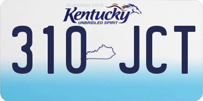 KY license plate 310JCT