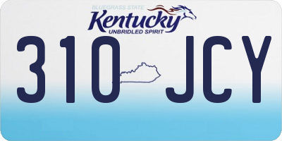 KY license plate 310JCY