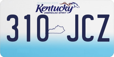 KY license plate 310JCZ