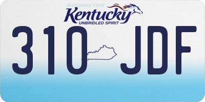 KY license plate 310JDF