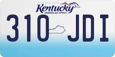 KY license plate 310JDI