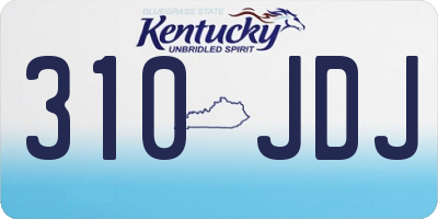 KY license plate 310JDJ