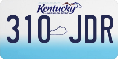 KY license plate 310JDR