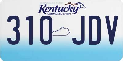 KY license plate 310JDV