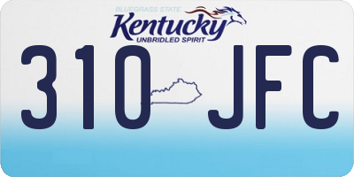 KY license plate 310JFC