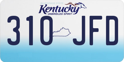 KY license plate 310JFD
