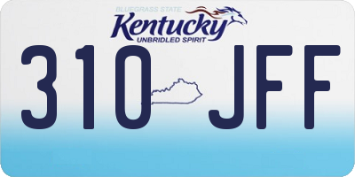 KY license plate 310JFF