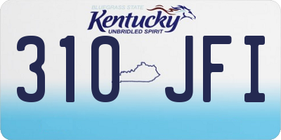 KY license plate 310JFI