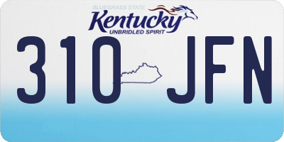 KY license plate 310JFN