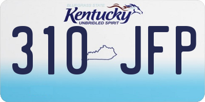 KY license plate 310JFP