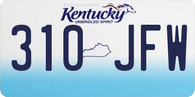 KY license plate 310JFW