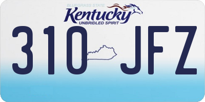KY license plate 310JFZ