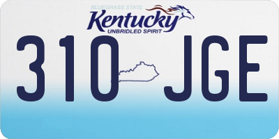 KY license plate 310JGE