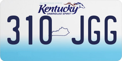 KY license plate 310JGG