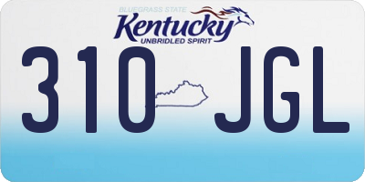 KY license plate 310JGL