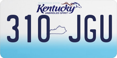 KY license plate 310JGU