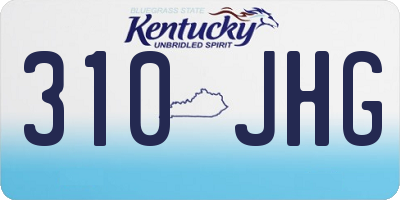 KY license plate 310JHG