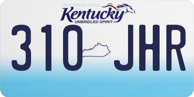KY license plate 310JHR