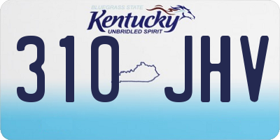 KY license plate 310JHV
