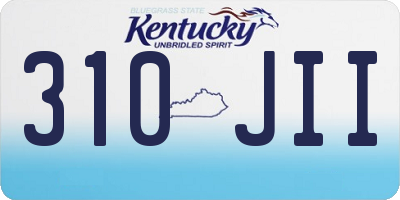 KY license plate 310JII