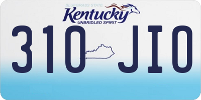 KY license plate 310JIO