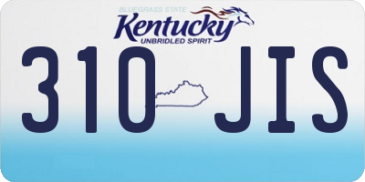 KY license plate 310JIS