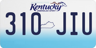 KY license plate 310JIU