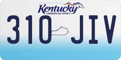 KY license plate 310JIV