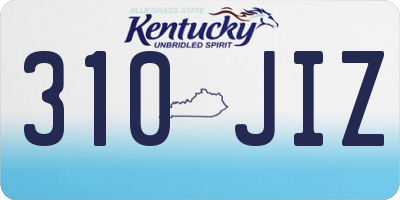 KY license plate 310JIZ