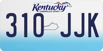 KY license plate 310JJK