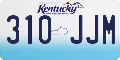 KY license plate 310JJM
