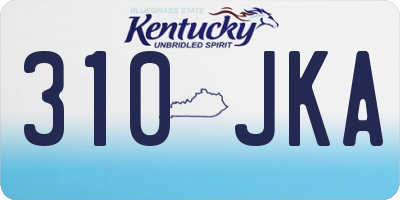 KY license plate 310JKA
