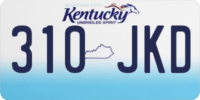 KY license plate 310JKD