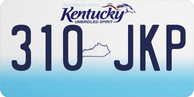 KY license plate 310JKP