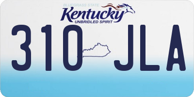 KY license plate 310JLA