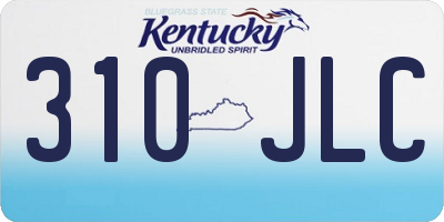 KY license plate 310JLC