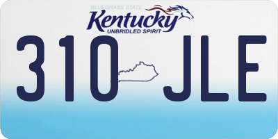 KY license plate 310JLE
