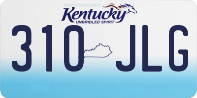 KY license plate 310JLG