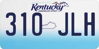 KY license plate 310JLH