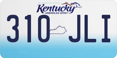 KY license plate 310JLI
