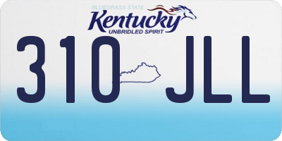 KY license plate 310JLL