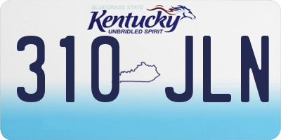 KY license plate 310JLN