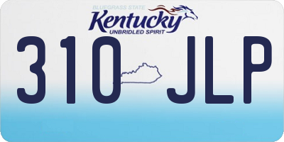 KY license plate 310JLP