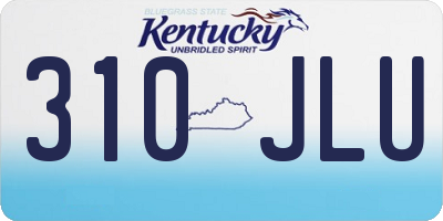 KY license plate 310JLU